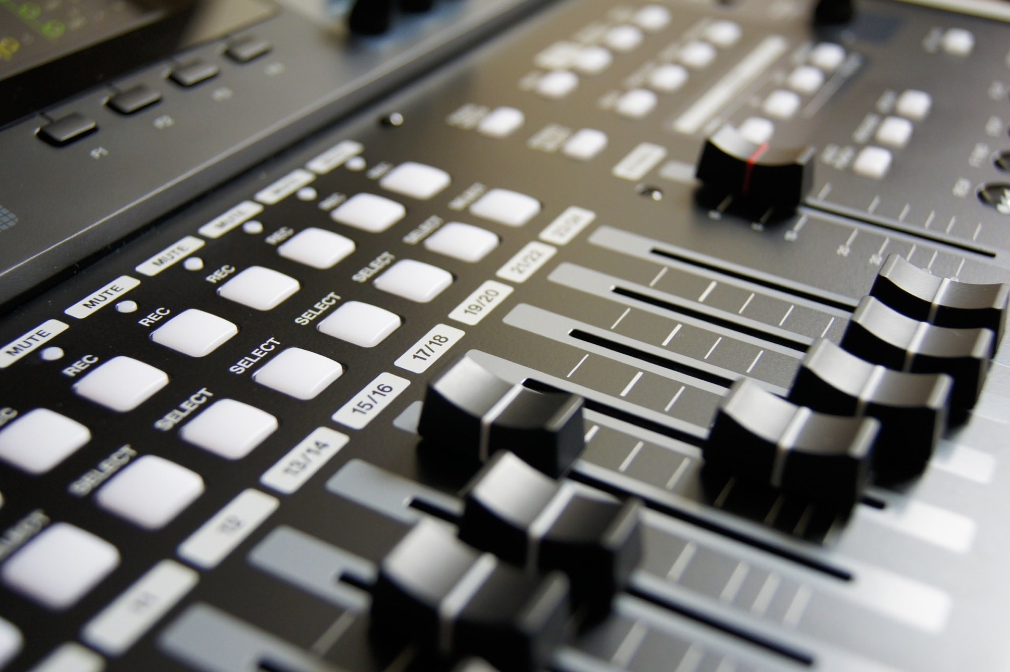 The sound board at the back of the sanctuary, where each service is recorded